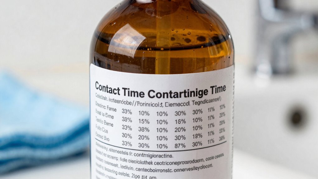ensure proper disinfectant contact time