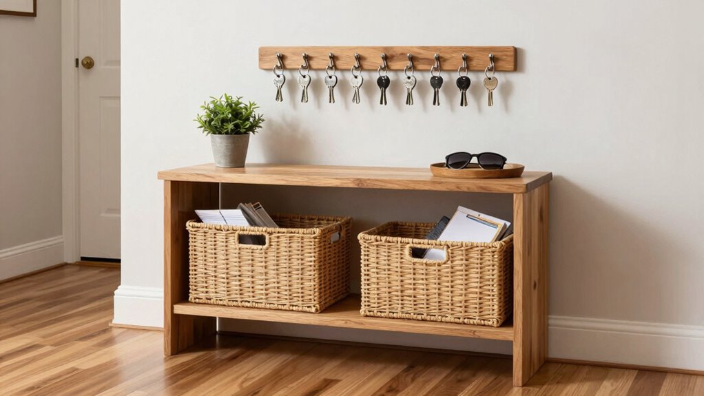 organized entryway drop zone