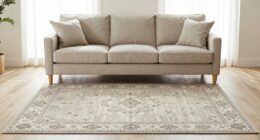 proper rug and sofa alignment