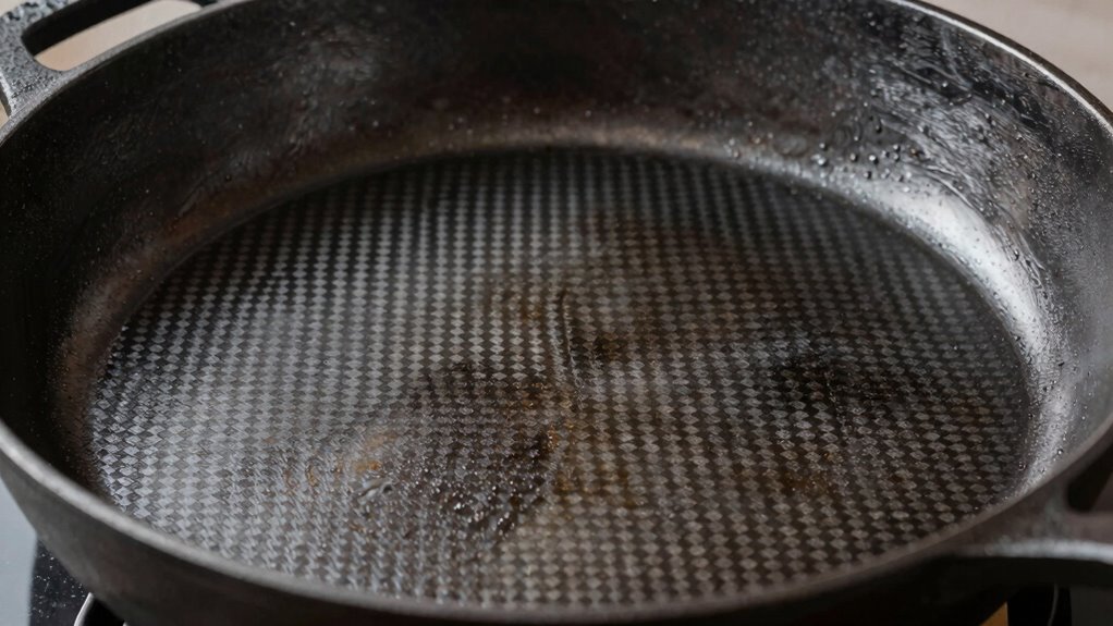 seasoning builds non stick surface