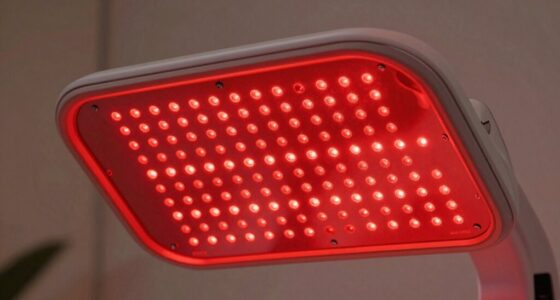 top face red light panels