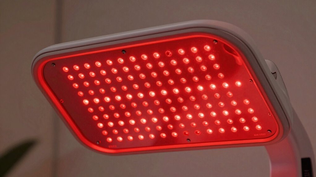 top face red light panels
