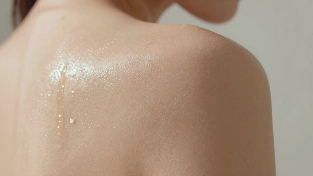 apply body oil on damp skin