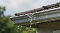 blocked or misaligned downspouts