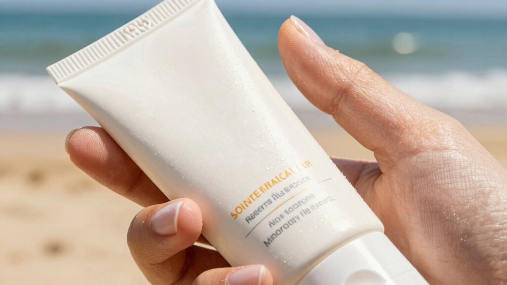 comfortable mineral sunscreen application