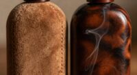 contrasting leather fragrance styles