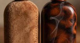 contrasting leather fragrance styles