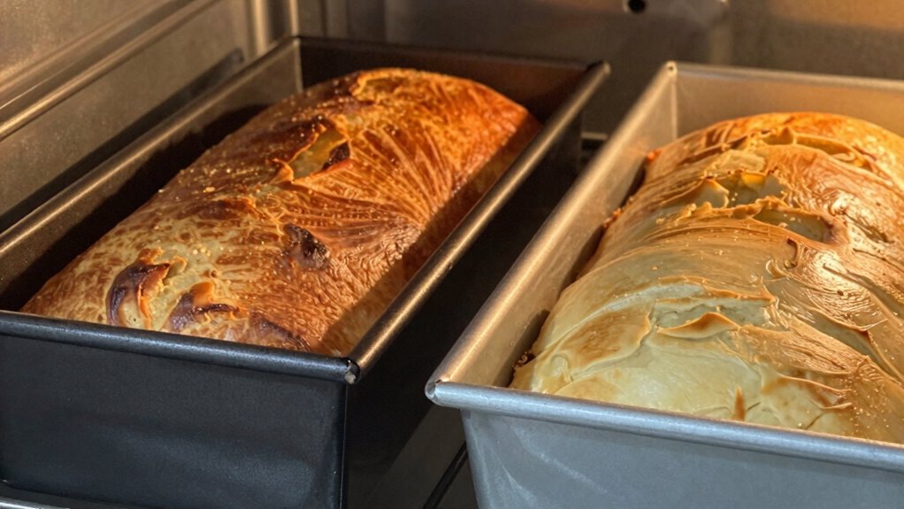 dark bakeware accelerates browning