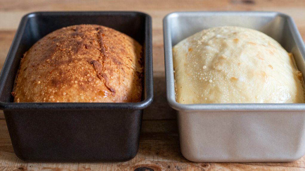 dark pans heat faster