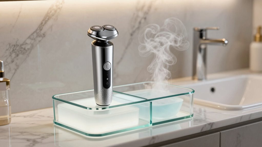 electric shaver cleaning stations
