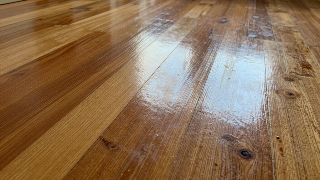 floor shine diminishes gradually