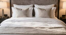 luxury hotel bed setup