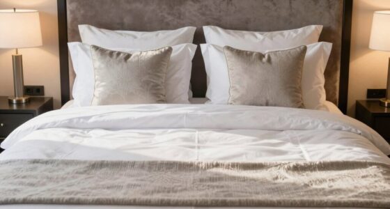 luxury hotel bed setup