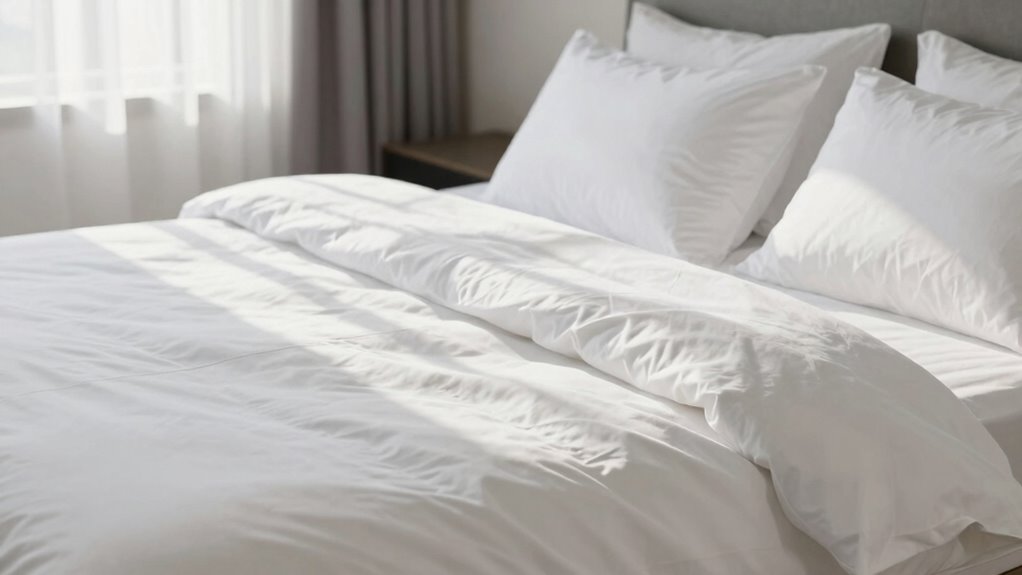 maintain white bedding brightness