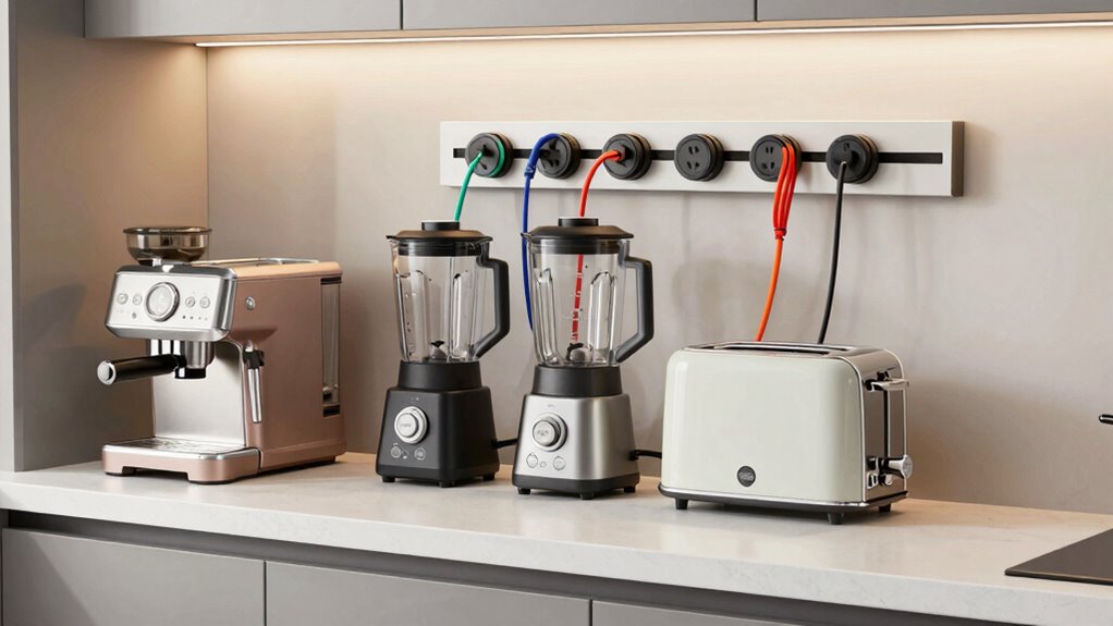 organize outlets with adapters
