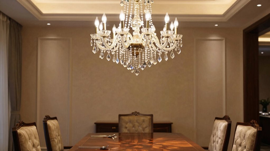 proper chandelier hanging height