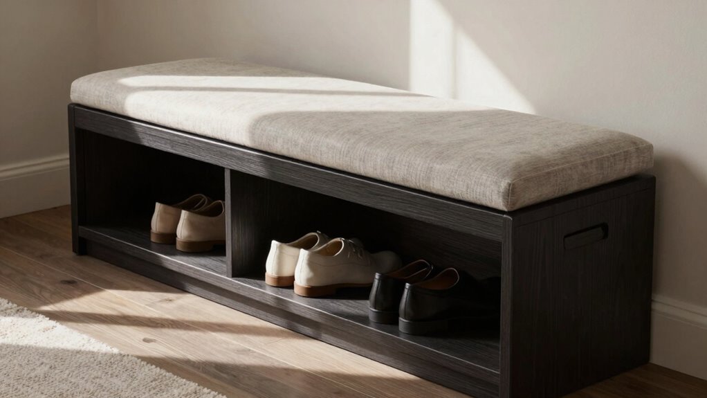 rustic functional entryway storage
