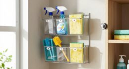 securely organize cleaning supplies