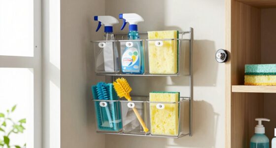 securely organize cleaning supplies