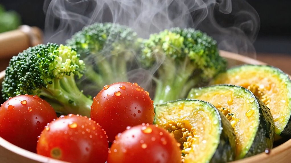 steam alters food texture