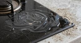 sticky greasy stubborn residue