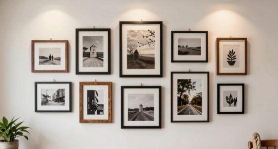 thoughtfully arranged artwork displays