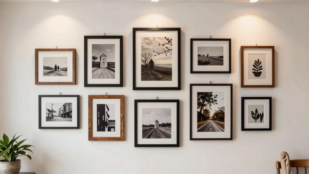 thoughtfully arranged artwork displays