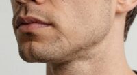 uneven beard line trimming