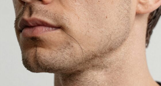 uneven beard line trimming